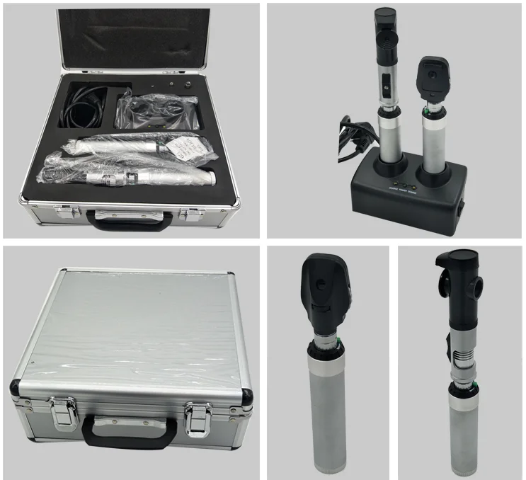 YZ24B+YZ11D Ophthalmic Equipment Ophthalmoscope Retinoscope Diagnostic Set With Aluminum Case
