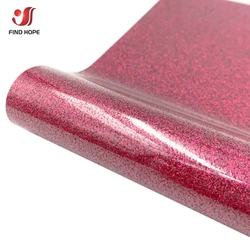 Vibrant Multicolor Heat Transfer Vinyl Sheets for DIY Apparel and Holiday Crafts (Rose Red Glitter)
