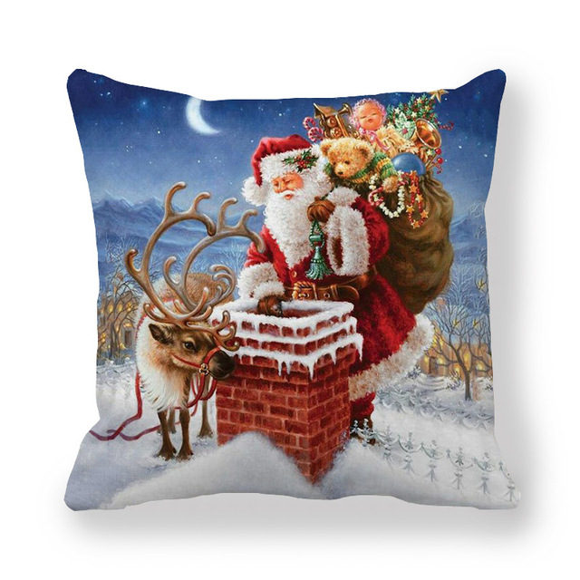 Cushion Cover Merry Christmas Decorations For Home Christmas Ornaments 2021 Navidad Xmas Noel New Year Gifts 2022
