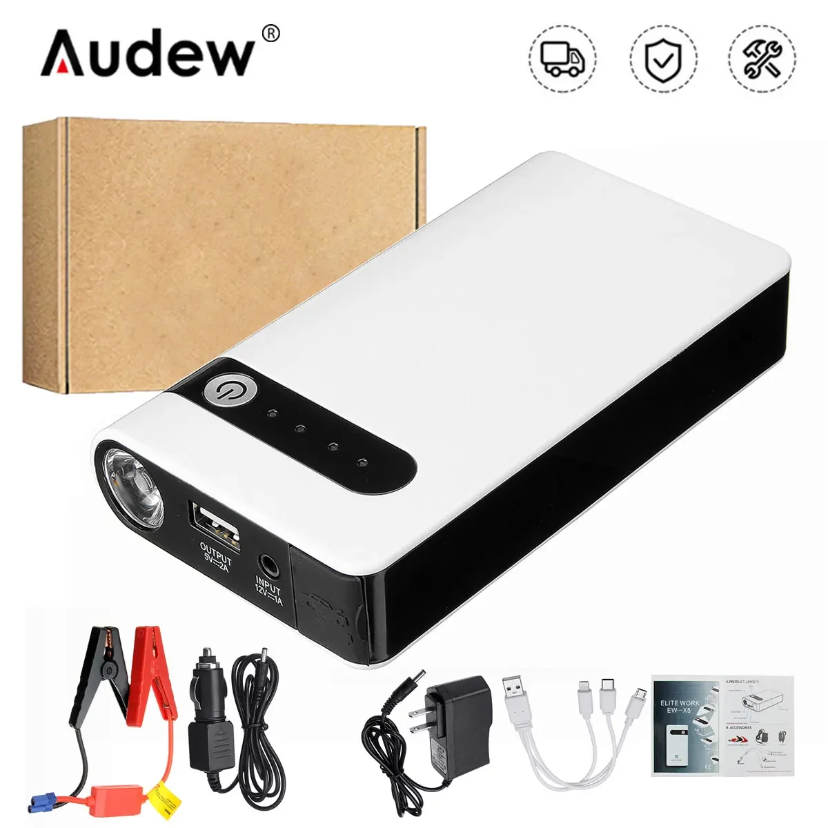 

20000mah Car Jump Starter Battery Power Bank Portable Emergency Booster 12V Auto Starting Device Petrol Diesel Car Starter