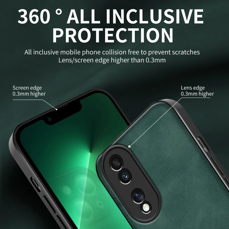 Elegant Suede Leather Shockproof Phone Case with Built-in Magnet