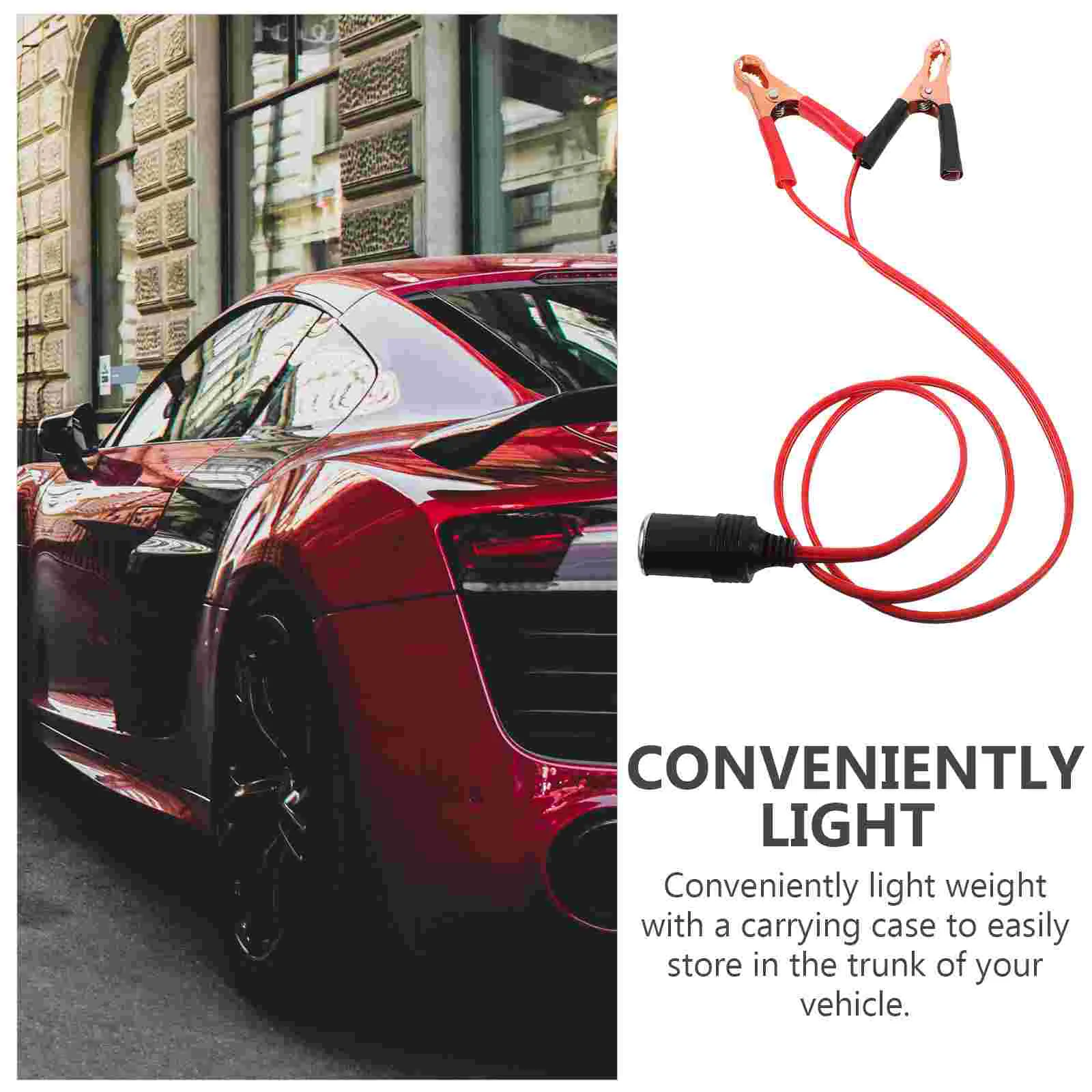 15M Car Terminal Clamp Clip-on Cigarette Lighter Socket Power Adapter Car Booster Jumper Cables Battery Terminals Clamps