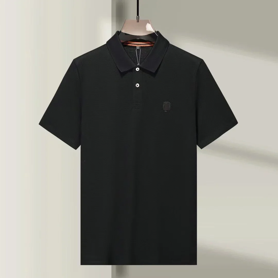 

2024SIJITONGDA Shirt Silk Men 2024 Summer New Short Sleeve Breathable Thin Embroidery Quality Big Size M-3XL