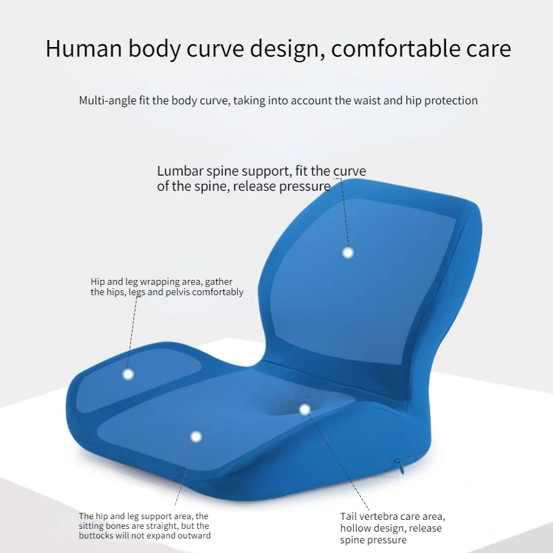 Memory Foam Car Seat Office Chair One-Piece Cushion Spine Support Back  Waist Massage Lumbar Pad Learning Car Seat Booster Pad - AliExpress