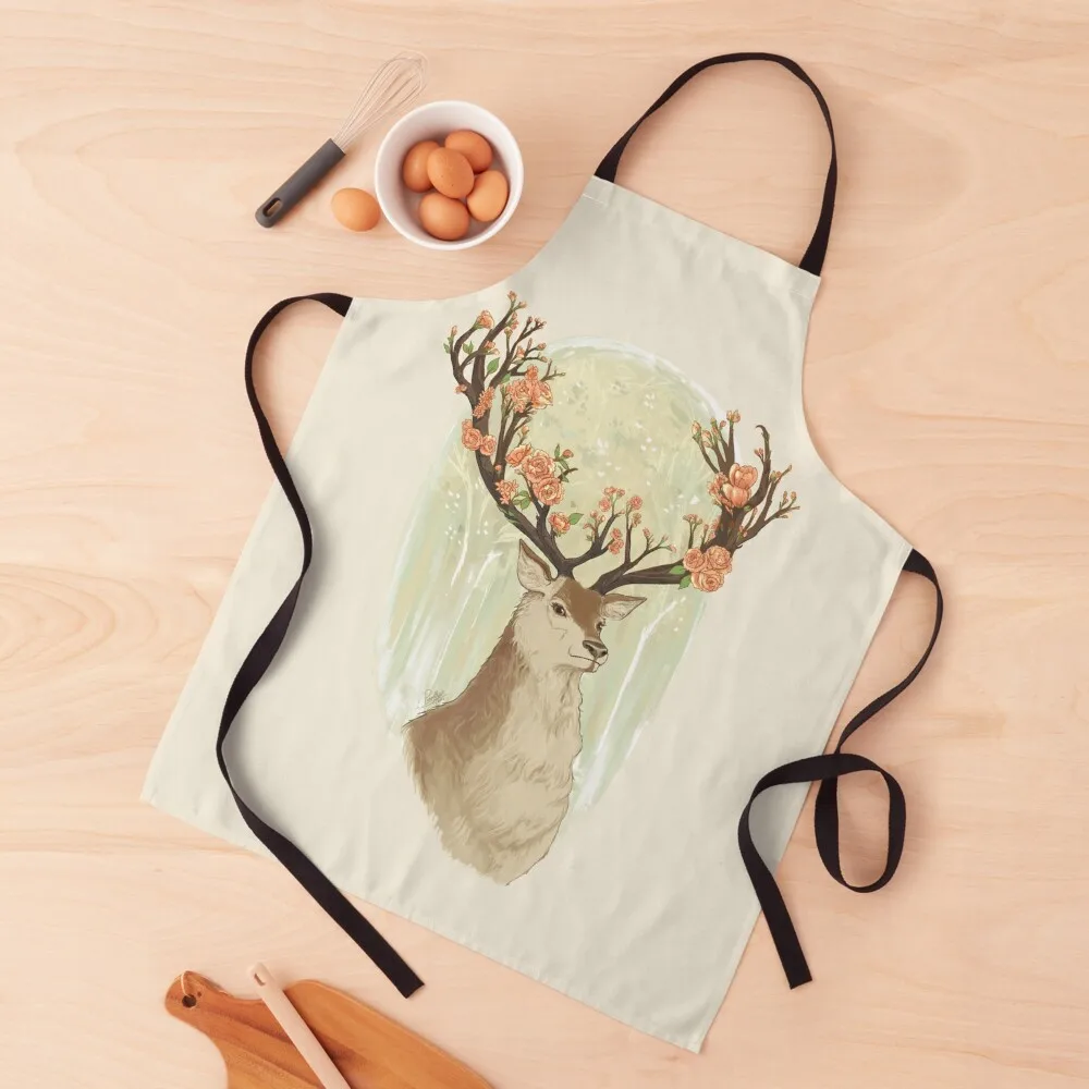 

Dear Deer Apron for home useful pieces For Men Kitchen Front For Girl Apron