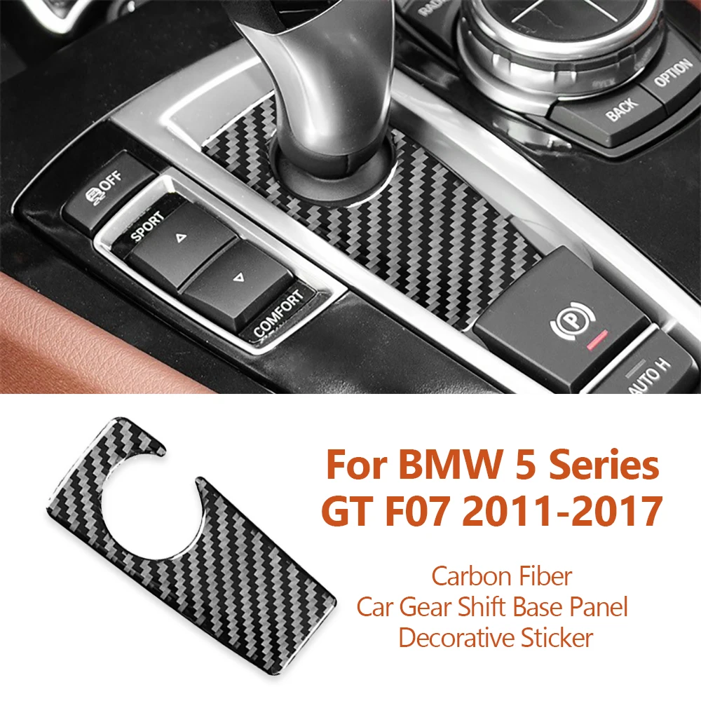 

For BMW 5 Series GT F07 2011-2017 Carbon Fiber Car Gear Shift Handlever Base Panel Decorative Stickers Interior Auto Accessories