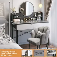 Table de maquillage pour petit appartement, chambre à coucher, rangement intégré, table de chevet, commode 6