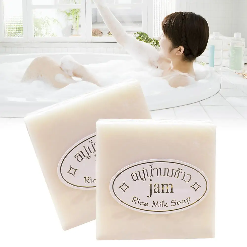 Thailand jam rice milk soap original wholesale handmade soap rice milk whitening soap goat milk soap