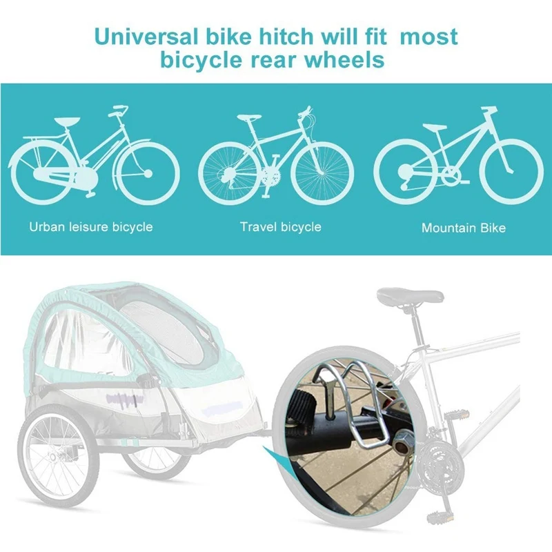 Bicycle Rear Racks Steel Trailer Hitch Mount Adapter Replacement Axle Cycling Rear Carrier Mount Bike Accessory