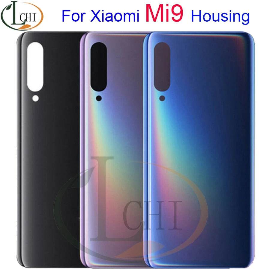 Phone Back Cover Glass Battery Cover Glass Phone Back Cover Battery Cover Back Glass Panel Rear Door Case Housing For Xiaomi Mi 9