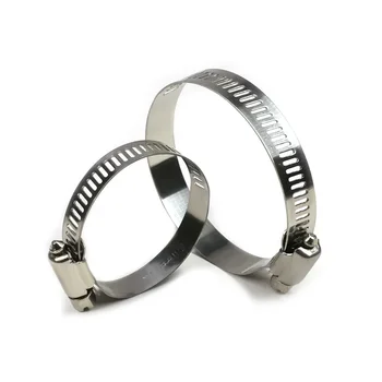 1pcs ท่อ Clamps ปรับสแตนเลส 8 ~ 120 มม.การใช้ท่อ Clamp หนอนเกียร์ Plier เครื่องมือก๊อกน้ําท่อ Fastener 2