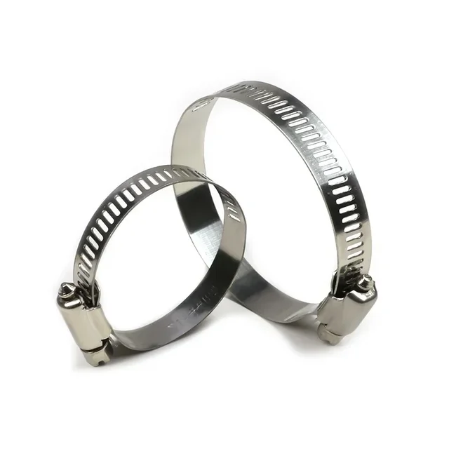 1pcs ท่อ Clamps ปรับสแตนเลส 8 ~ 120 มม.การใช้ท่อ Clamp หนอนเกียร์ Plier เครื่องมือก๊อกน้ําท่อ Fastener 2