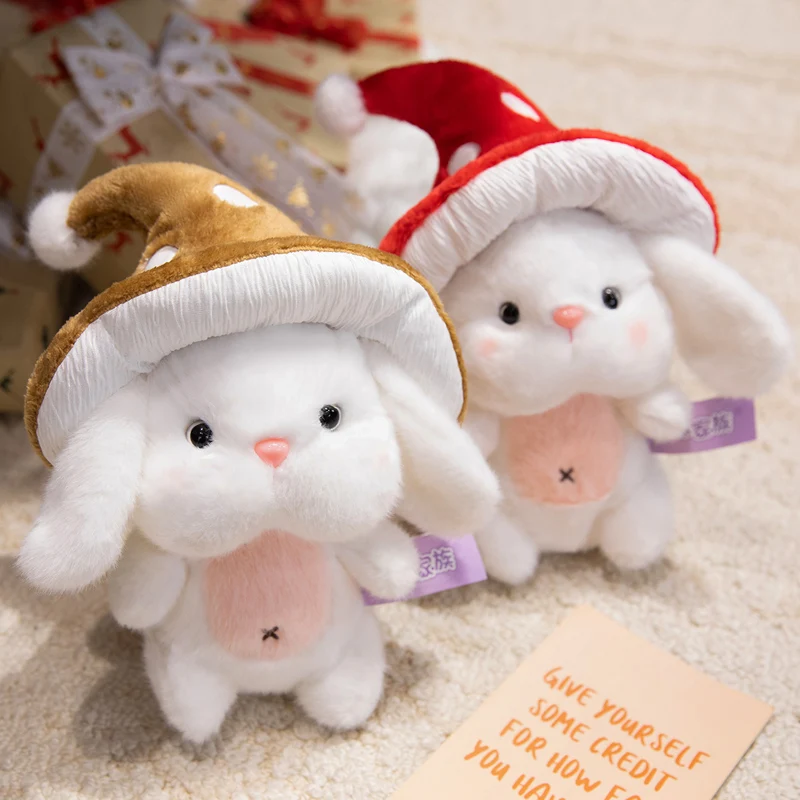 Easter Bunny Soft Stuffed Plush Toys Mushroom Hats Rabbit Lovely Dolls Stuffed Plushies Happy Easter Day Party Gifts For Girls