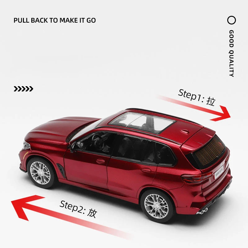 Caipo 1:32 BMW X5M X5 SUV Alloy Model Car Toy Diecasts Casting Pull Back Sound and Light Car Toys For Children Vehicle 3