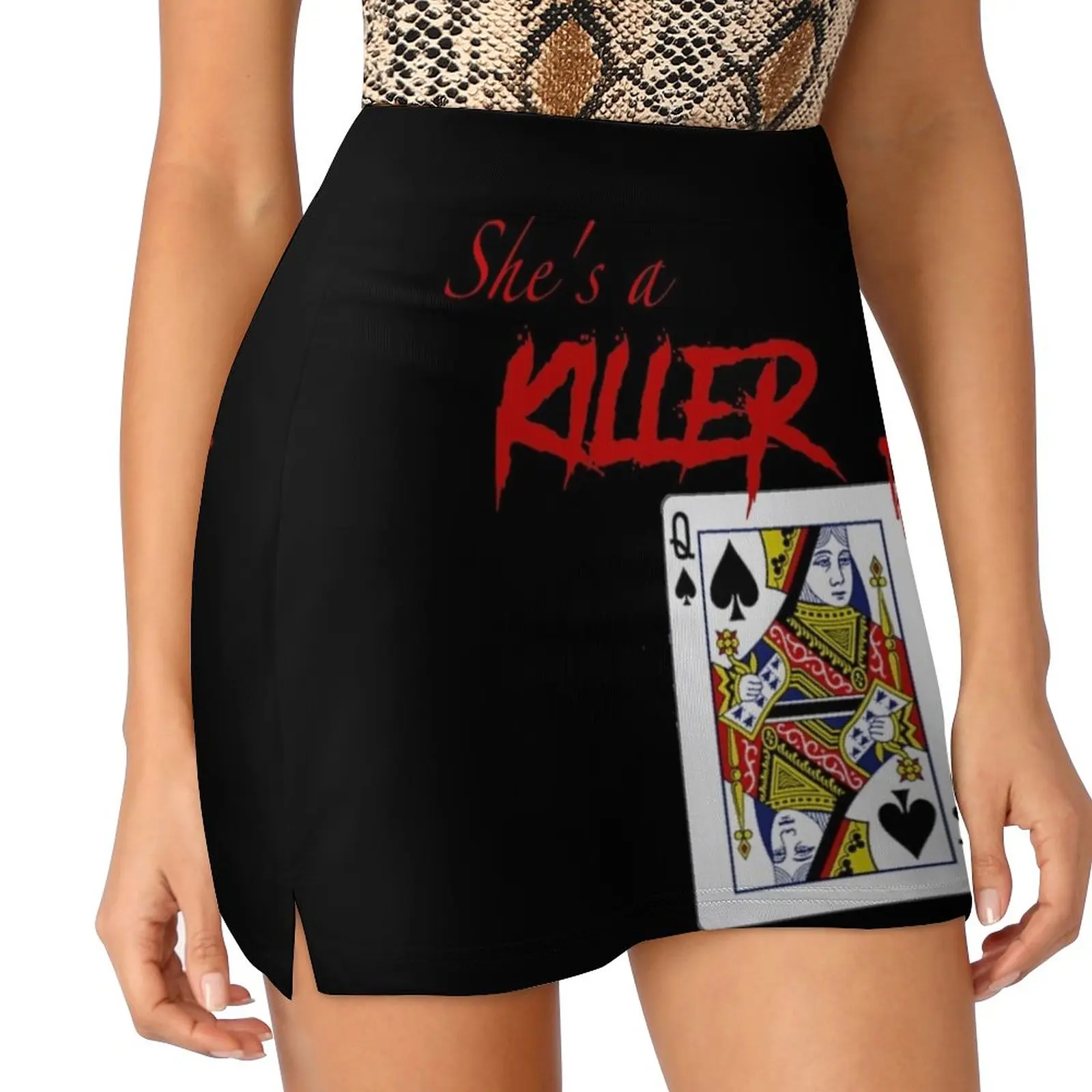 

She's A Killer Queen Of Spades Light proof trouser skirt luxury women's skirt Skirt shorts