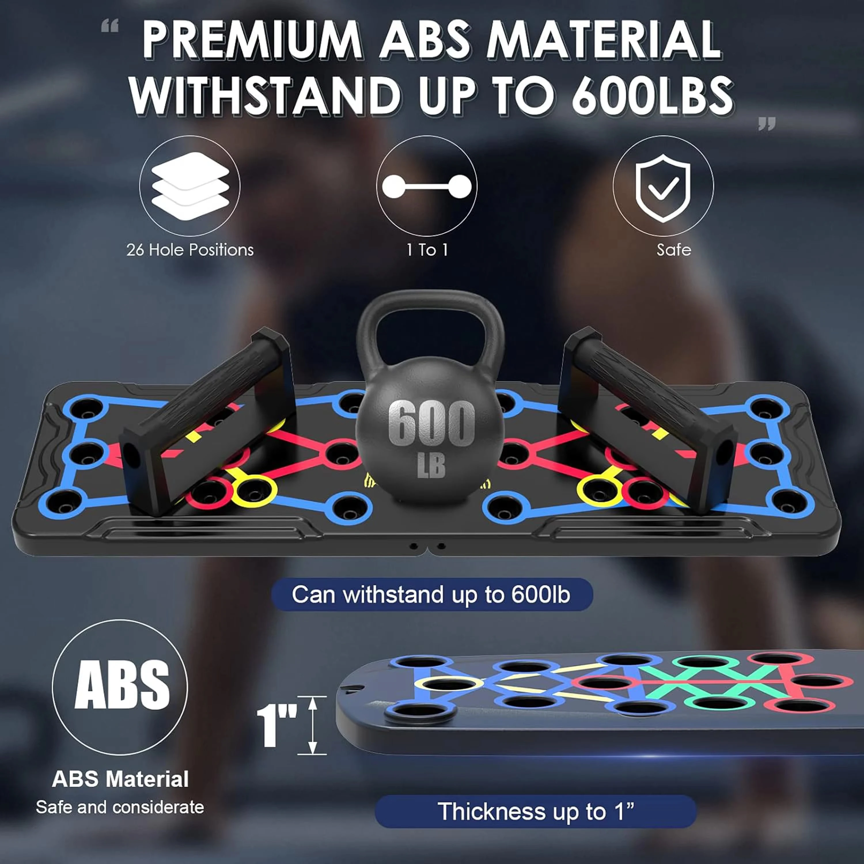 Push-ups for Men and Women Home Multifunctional Fitness Abdominal Workout Folding Training Stand Plate