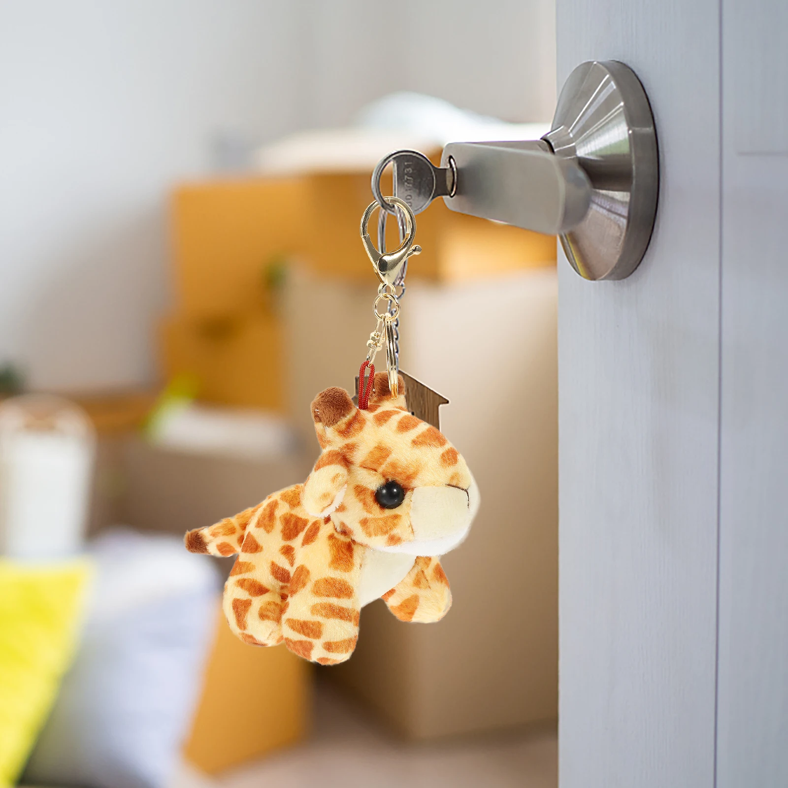 Cute Baby Giraffe Keychain Charm – Backpack Size Acrylic Animal Charm For Bags, Keys & Gifts