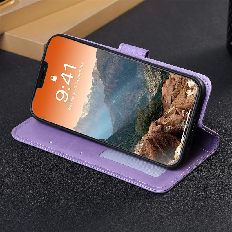 Elegant Leather Wallet Case - Premium Protection and Style