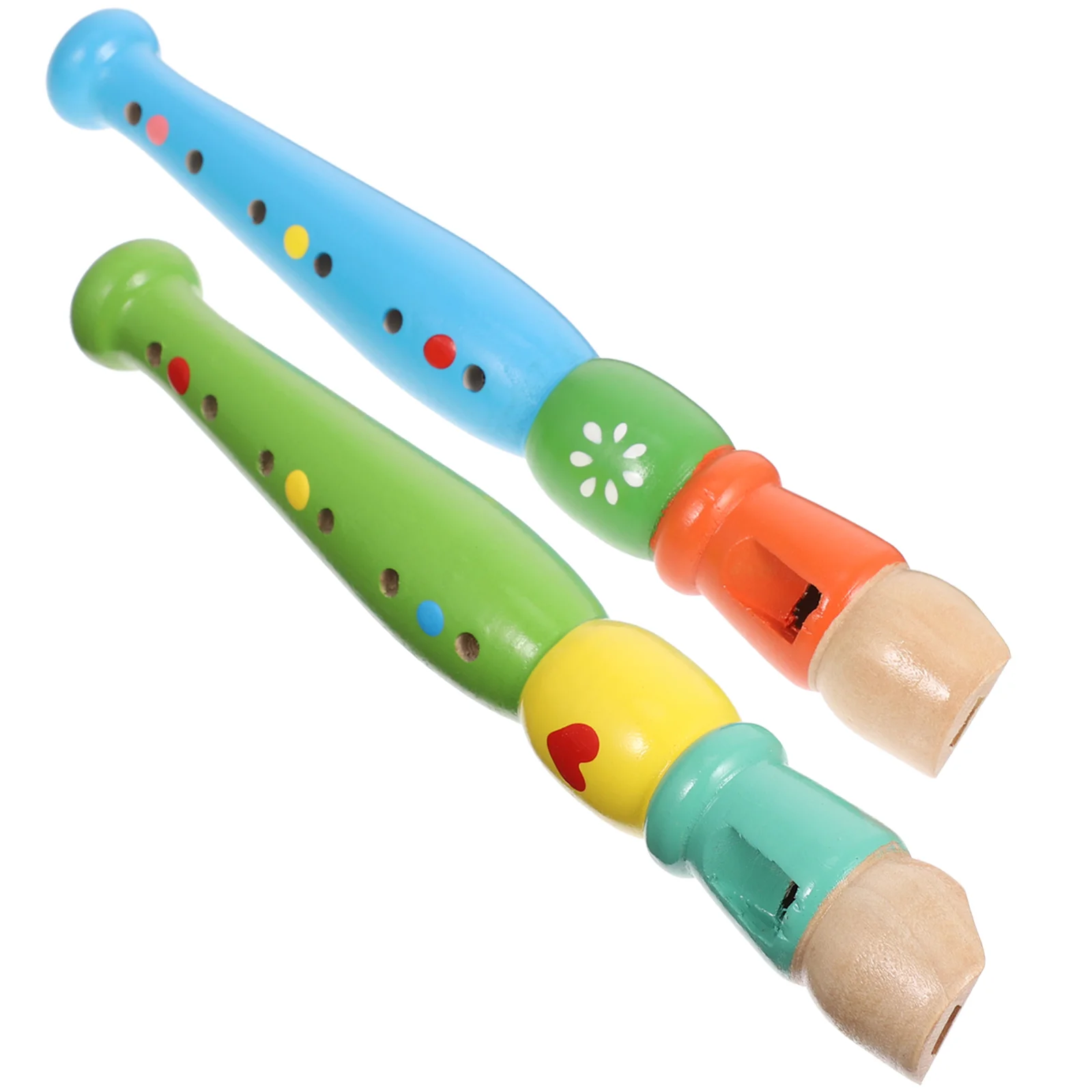 

2pcs Wood Piccolo Flute Kids Musical Instruments Educational Music Toys