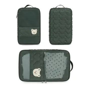 Borsa portaoggetti per pannolini impermeabile per neonati, organizer portatile per mamma con cerniera per salviette, crema, accessori per il cambio