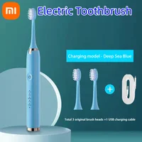 XIAOMI USB Rechargeable Electric Sonic Toothbrush Waterproof Electronic Ultrasonic Whitening Tooth Brushes Replacement Heads 1