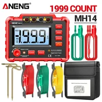 ANENG MH14 Ground Resistance Megohm Testers Meter Megohmmeter Voltmeter Red Color 1999 Conuts Ohm Detector without BatteryTools 1