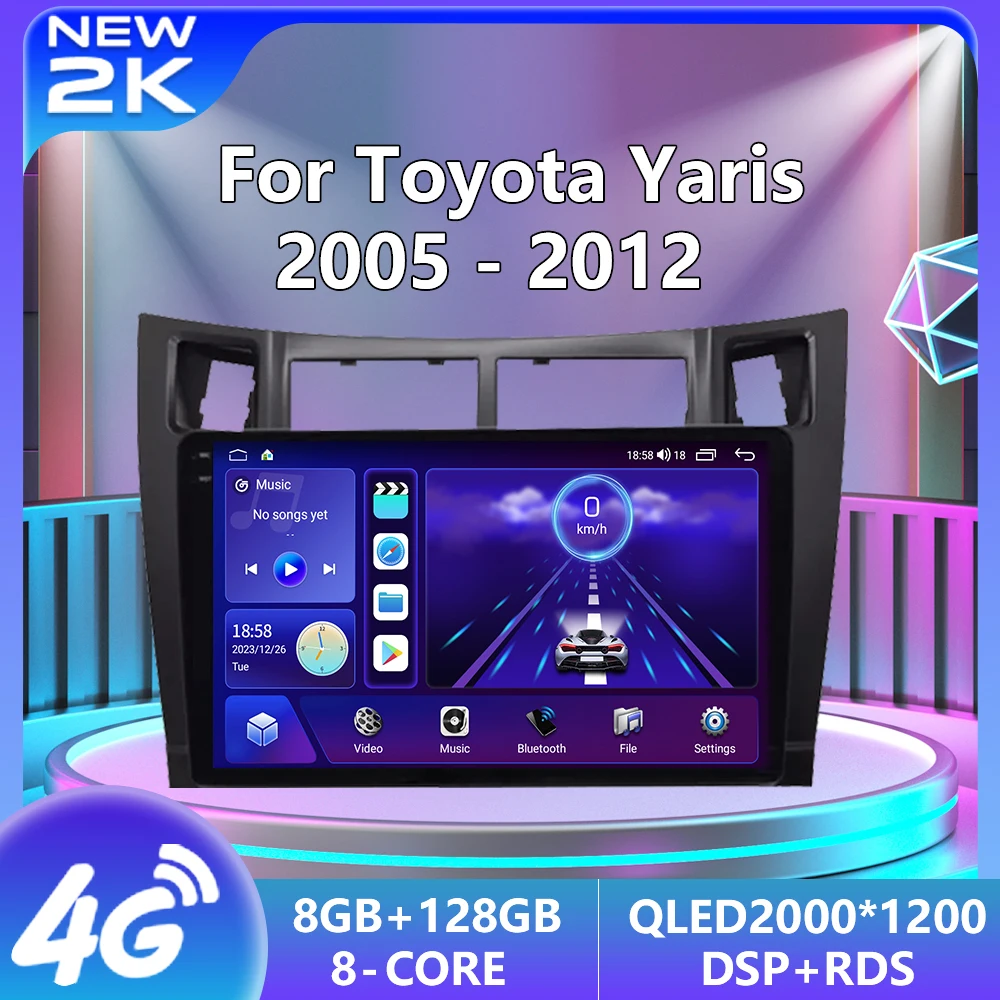 

2Din Android For Toyota Yaris 2005-2012 Car Radio Stereo Multimedia Video Player 4G Carplay Head Unit Autoradio RDS DVD 8G+128G