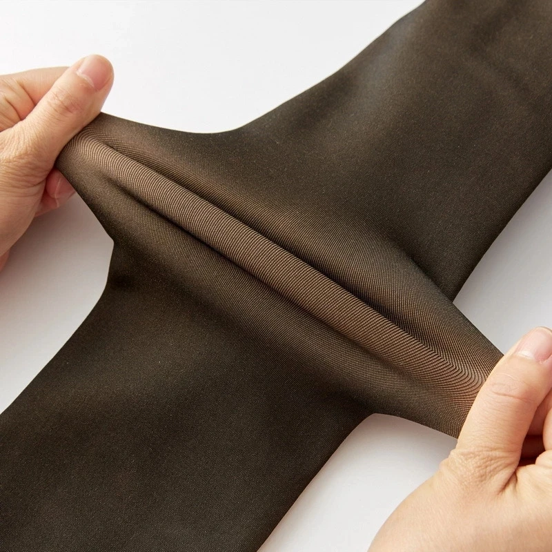 Description Picture 6 of item2022 Winter Woman Pantyhose Translucent Wool Sock Pants Winter Stocking Fleece Lined Tights Thermal Pants Legging Fake Pantyhose