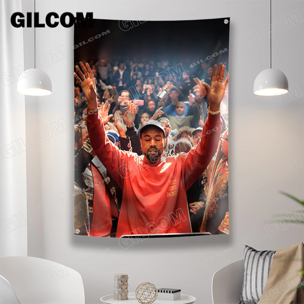 Kanye Flag American Hip Hop Rapper Singer Funny Tweet Poster