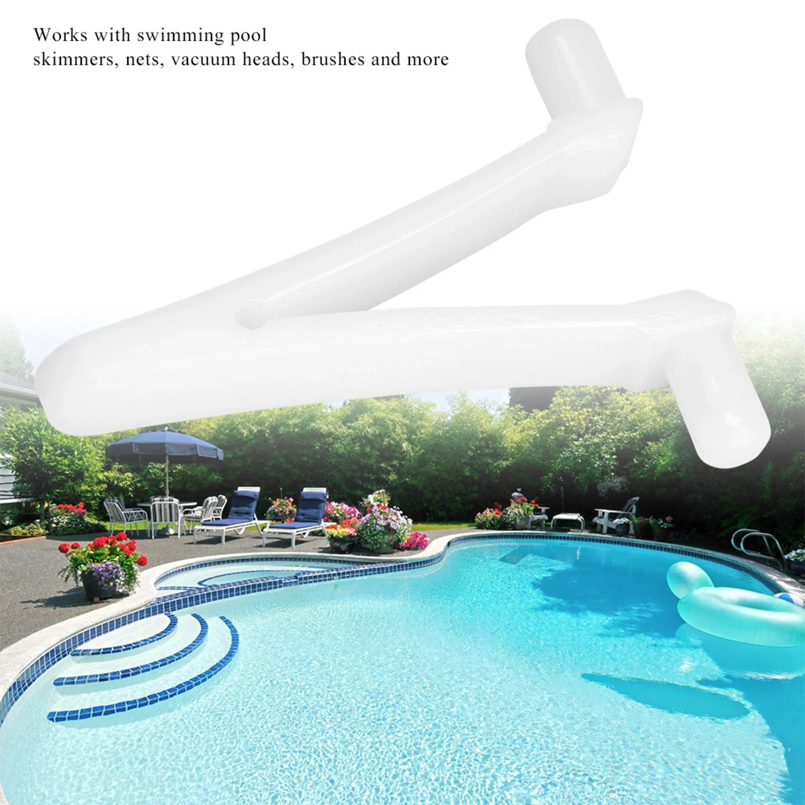 6pcs Pool Supply Butterfly V Clip Resin Swimming Pool Pole Fixing Parts For Spa Brush Leaf Rake Leaf Skimmer Vacuum Head