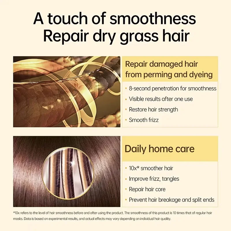 Hair Mask Magical Keratin Hair Mask 5 Seconds Repair Damaged Frizzy Hair Soft Smooth Shiny Nutrition Deep Moisturize Nourishing Care