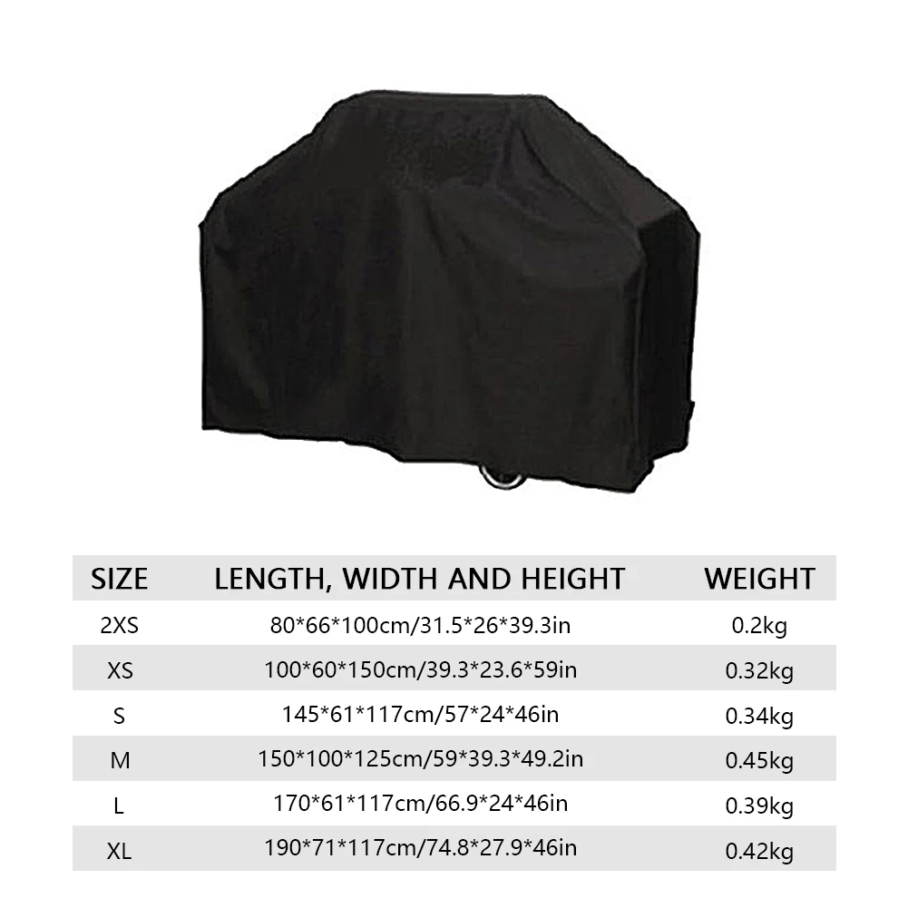 Barbecue Covers Waterproof Outdoor Barbecue Cover Anti-Dust Weather Resistant Square Rain Protective