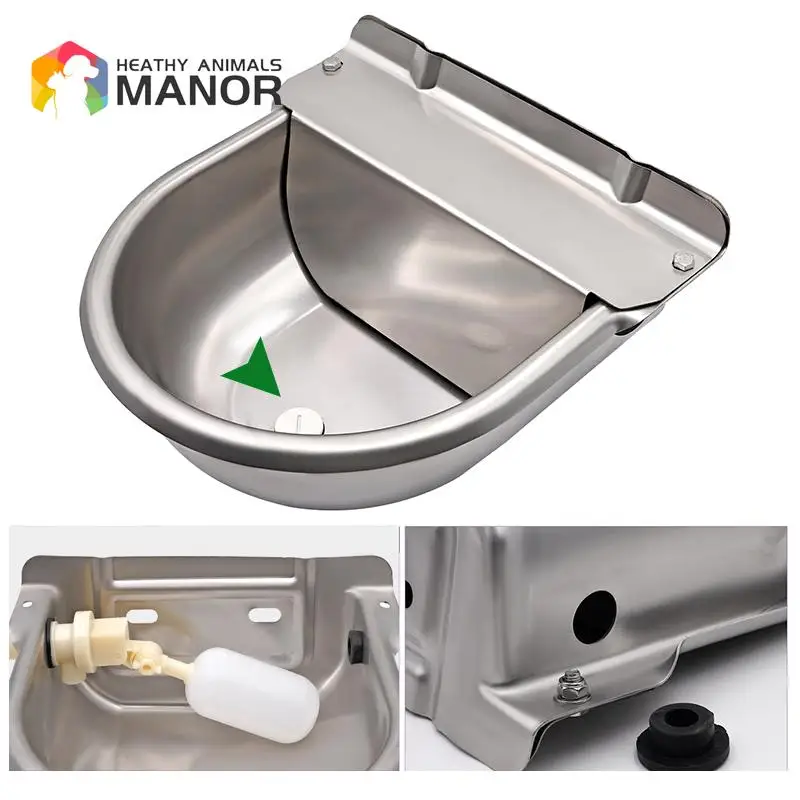 

Stainless Steel Water Bowl for Cows Floating Ball Horse Dog Pig Cattle Sheep Drinking Bowl Export-Type All Cattle Drink Fountain