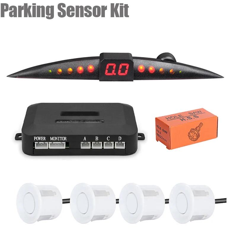 Parking Sensor Kit Car Parktronic LCD Display Beep Reverse Backup Radar Monitor