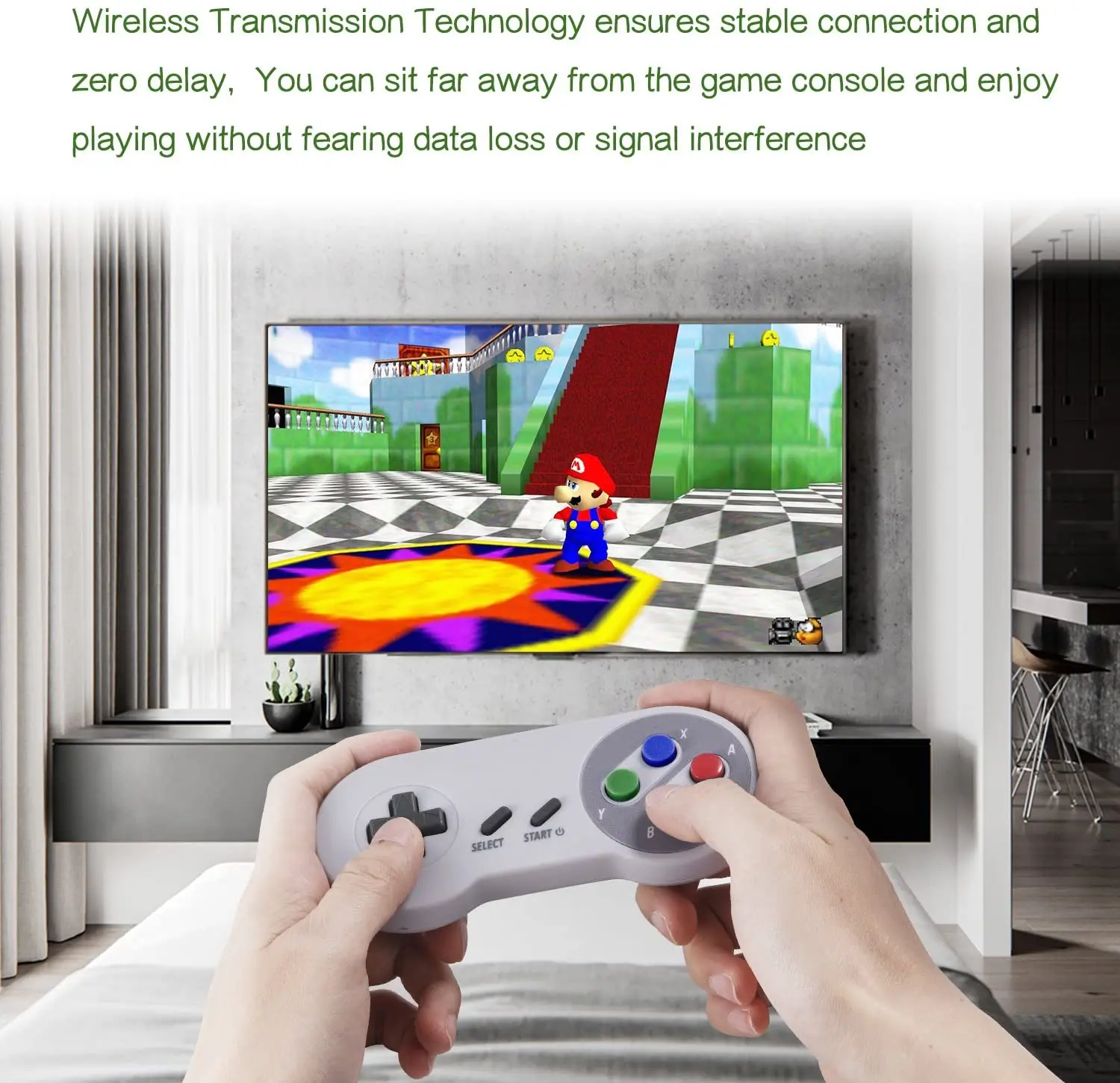  Ŭ ӿ  USB SNES Ʈѷ,  PC MAC  ׽ý   ķ ȣȯ, 2.4 GHz