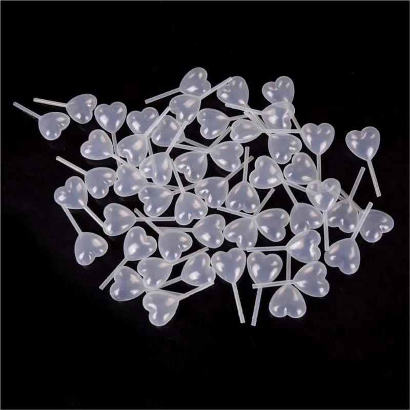 50pcs New Heart Shaped Squeeze 4ml Transfer Oils Liquid Pipettes Eye Dropper 4ML
