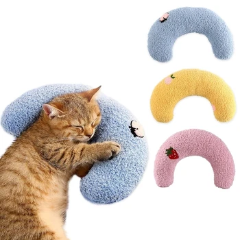 Juguete calmante para gatos, juguete entrenamiento para gatitos, reposacabezas felpa, juguete para masticar, 2 uds. 1