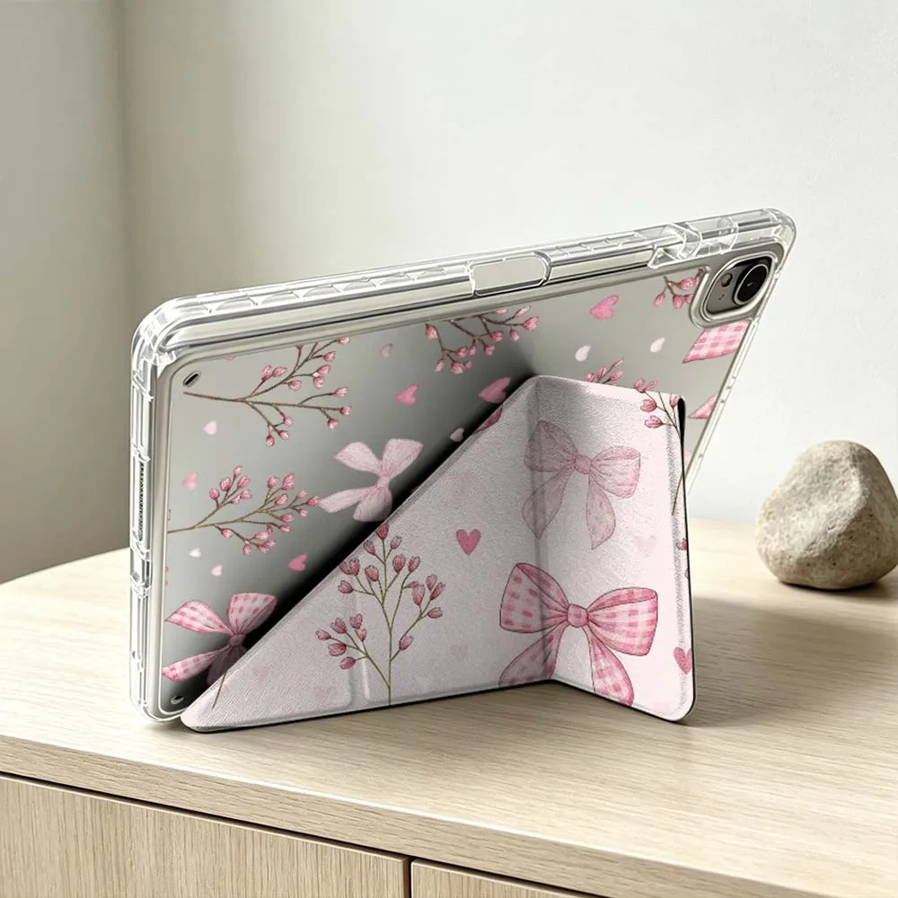 Bow Floral Heart Pattern Soft Tablet Case