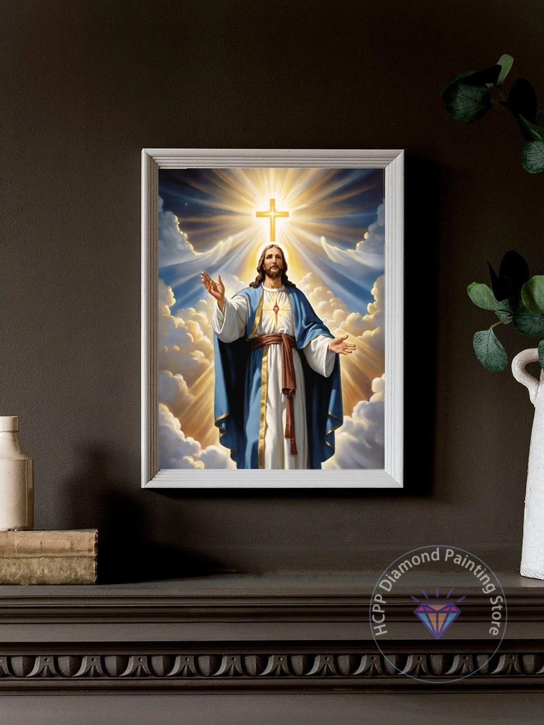 Jesus Christ Cross Diamond Painting Kit 5D DIY Diamond Embroidery Cross Stitch