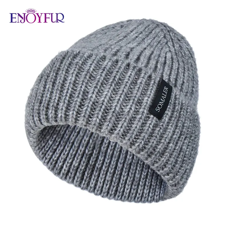 Women's Winter Beanie Hat With Ear Flaps & Faux Fur Pom Pom - Kawaii Knit Skull Cap, Light Gray - View #10