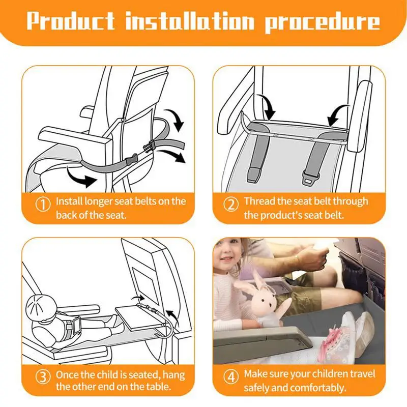 Convenient Car Backseat Sleeping Hammock Children Plane Travel Bed Comfortable Kids Travel Cot Car Camping Accessories
