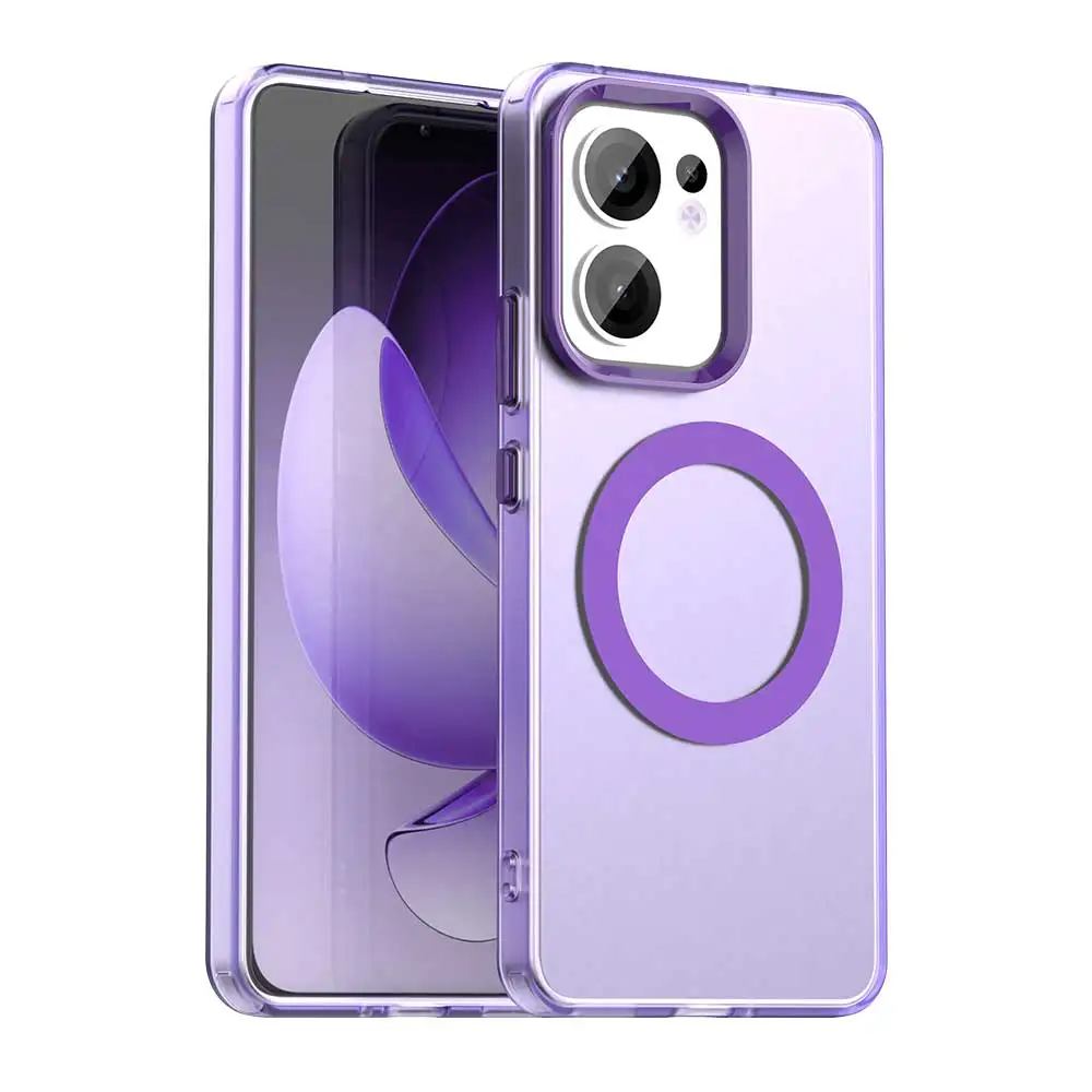 Magnetic Wireless Charging Case with Candy Colors and Transparent Back Shell