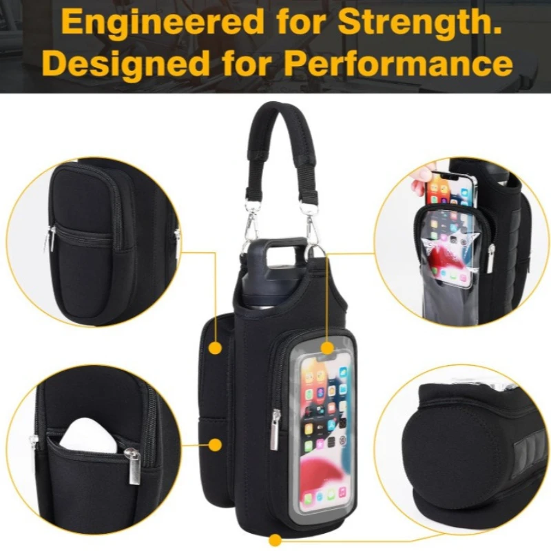 Magnetic Sports and Travel Gym Bag with Strap & Water Bottle Holder