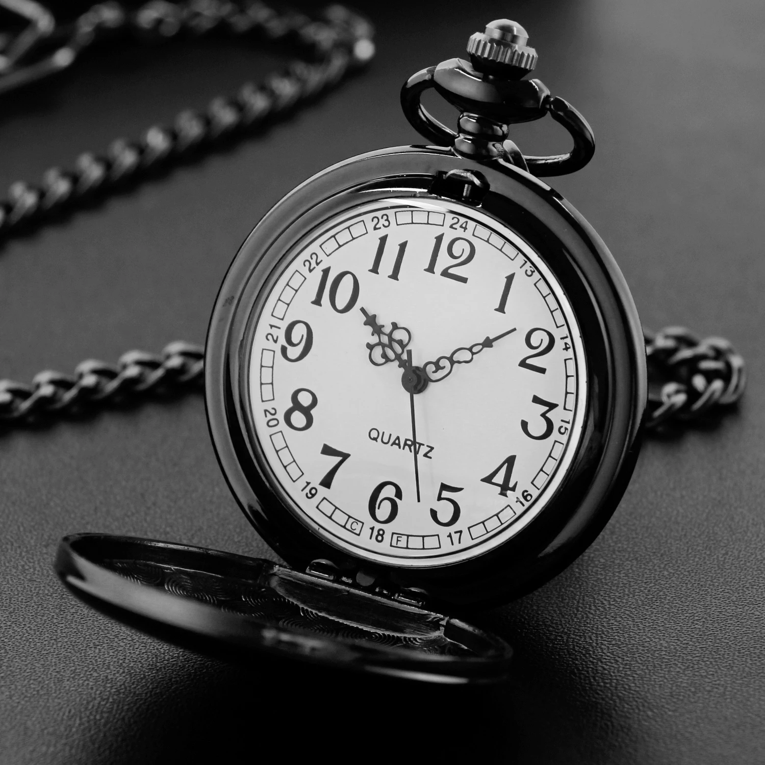 Orologio Da Tasca Vintage Con Drago E Numeri Romani - Gioiello Maschile Con Ciondolo Collana - Foto 4