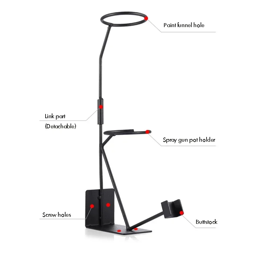 Support De Pulvérisation De Peinture De Voiture, Support D'entonnoir En Papier, Support De Rangement, Accessoires De Pistolet De Pulvérisation En Acier, Support De Pistolet De Pulvérisation Domestique