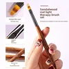 Nail Brush Customized Color Logo Liner UV Gel Sandalwood Nail Art Brushes with Nylon Bristles and Wood Handle Nail Supplies 3