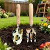 Stainless Steel Garden Shovel and Fork Set for Digging Loosening Soil Planting Flowers Vegetables Durable Gardening Tools