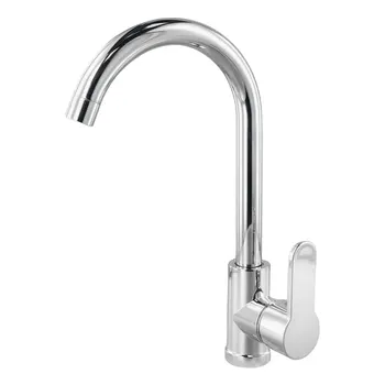 Bathroom Faucet Polished Chrome Plated Swivel Basin Sink Cold Hot Mixer Tap Kitchen Faucet, Sink Vertical Faucet New 1