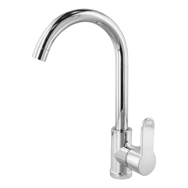 Bathroom Faucet Polished Chrome Plated Swivel Basin Sink Cold Hot Mixer Tap Kitchen Faucet, Sink Vertical Faucet New 1