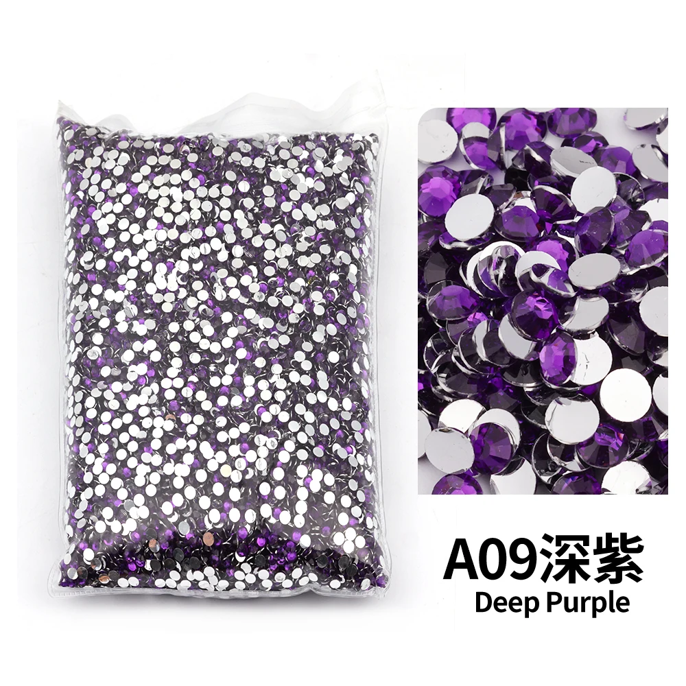 Variety Pack of Small Resin Rhinestones for Nail Art and DIY Crafts - Bulk Wholesale Flat Back Crystals
